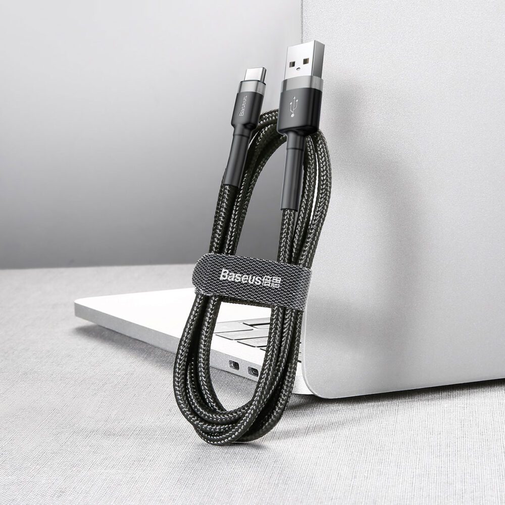 119701_oryg Baseus cable Cafule USB - USB-C 0,5 m 3A gray-black