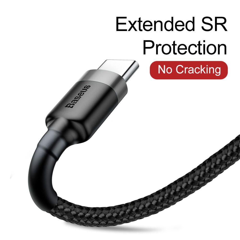 119710_oryg Baseus cable Cafule USB - USB-C 0,5 m 3A gray-black