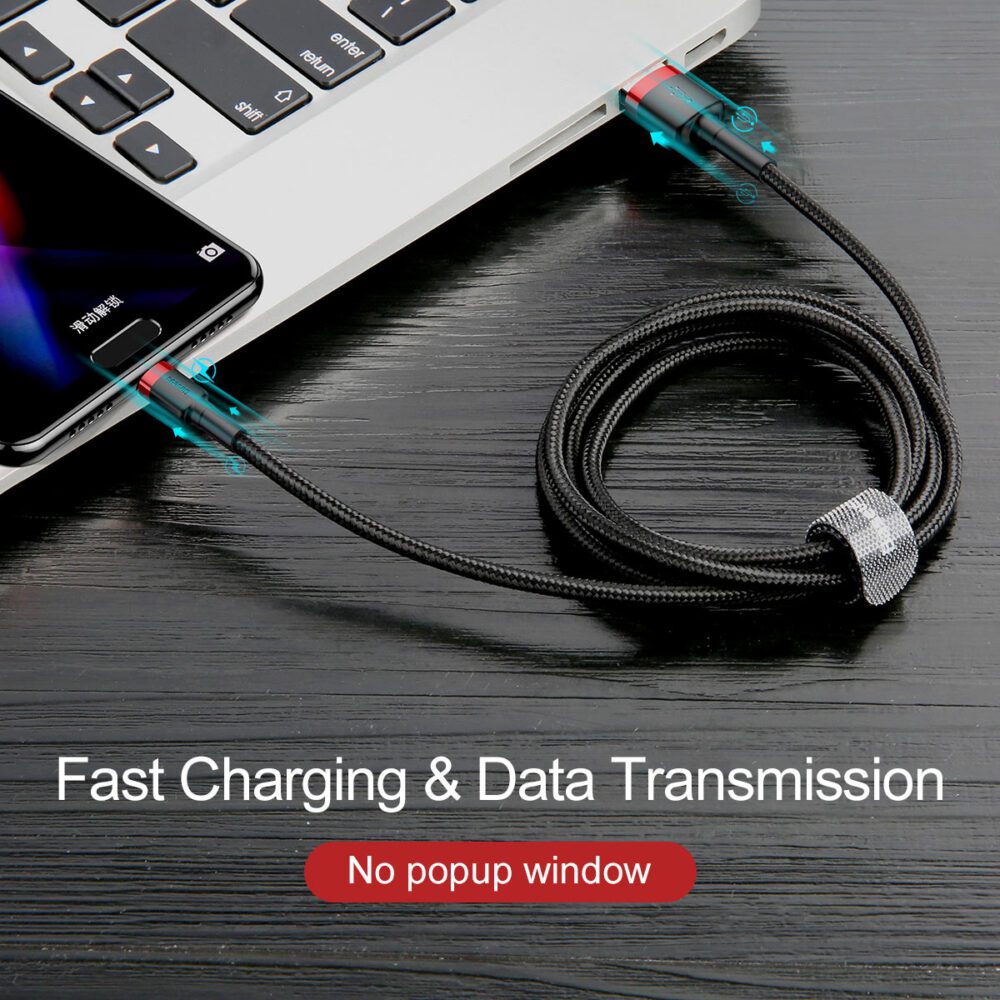 119740_oryg Baseus cable Cafule USB - USB-C 1,0 m 3A red-black