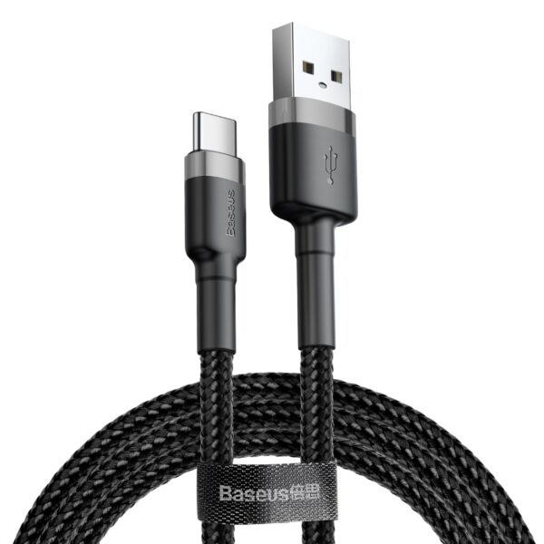 Baseus cable Cafule USB - USB-C 1,0 m 3A gray-black