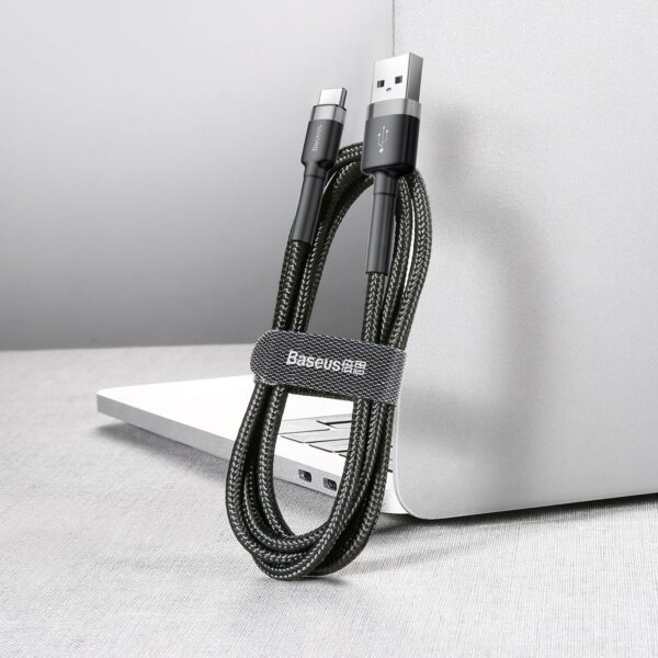 Baseus cable Cafule USB - USB-C 1,0 m 3A gray-black