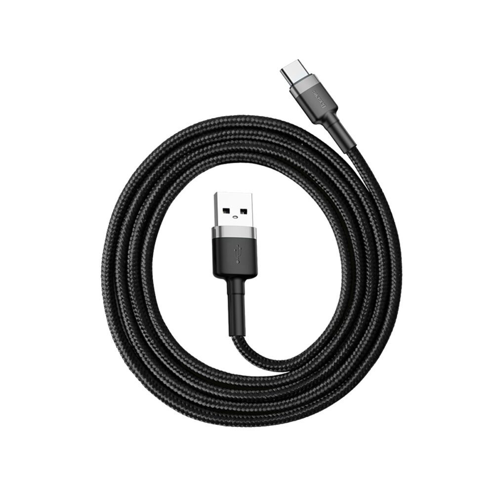 119751_oryg Baseus cable Cafule USB - USB-C 1,0 m 3A gray-black