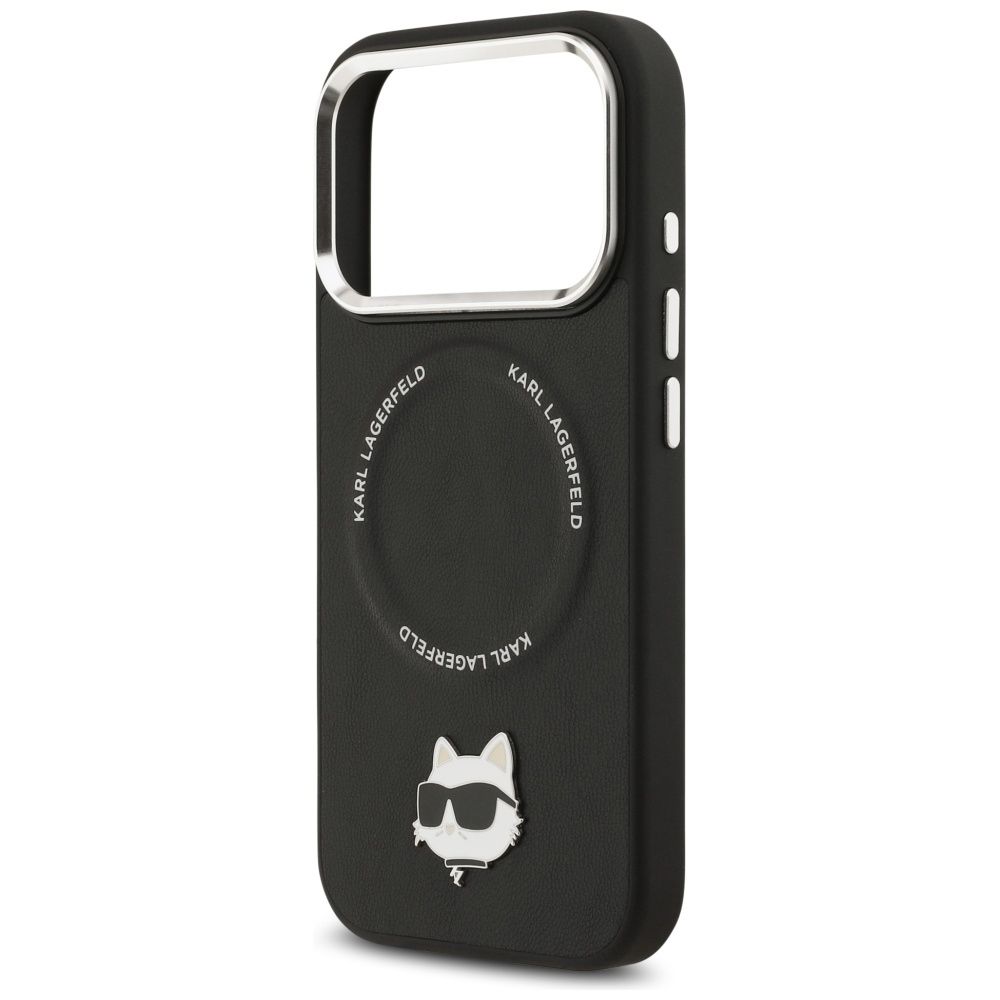11cbad0693d1dd3da1903eb29486b2d2 KARL LAGERFELD case for IPHONE 17 Pro Max compatible with MagSafe KLHMP17XPSMLRCHK (PU Choupette Pin) black