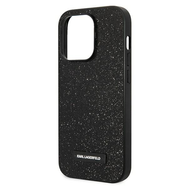Karl Lagerfeld KLHCP14LG2ELK iPhone 14 Pro 6.1 "hardcase black / black Glitter Plaque Logoeng
