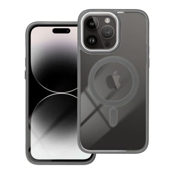 1242f95f1d1d785e444be8a17129a9c2 COLOR EDGE MAG COVER case compatible with MagSafe for IPHONE 17 Pro titatnium grey