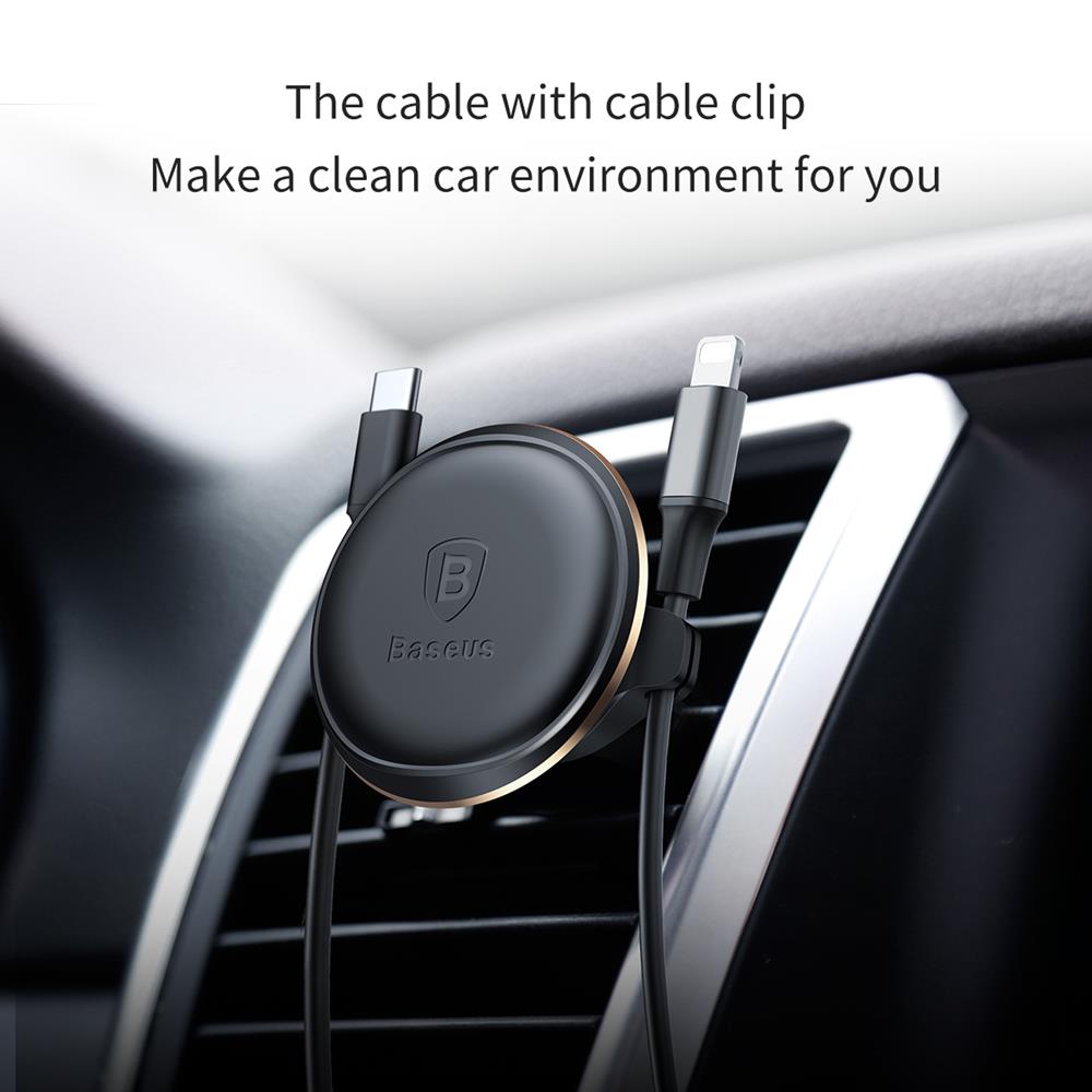 125313_oryg Baseus car holder magnetic with cable clip black new2 air vent