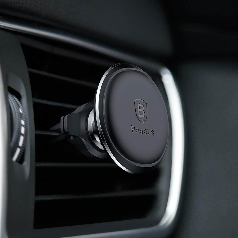 125319_oryg Baseus car holder magnetic with cable clip black new2 air vent