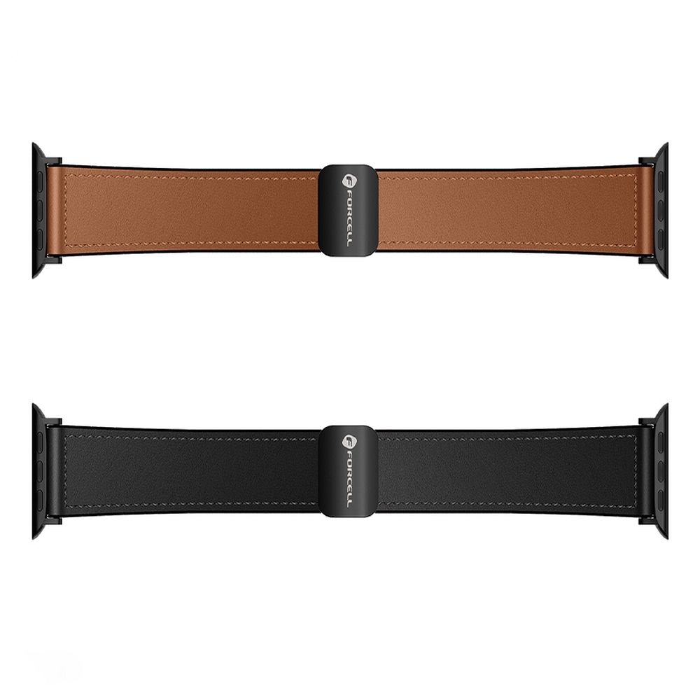 126e4fd2dca6ff50f75bbdcf96dbc7d1 FORCELL F-DESIGN FA21 eco leather strap for APPLE Watch 42 / 44 / 45 / 49 mm brown