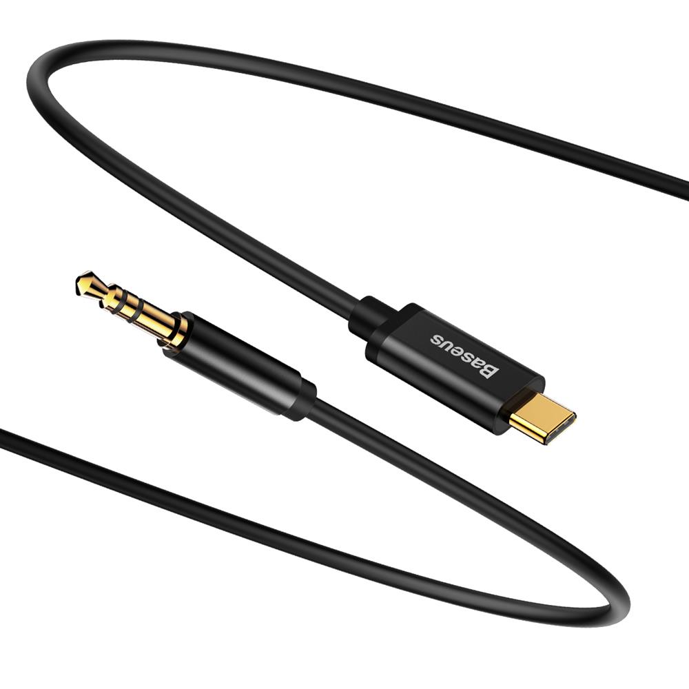 142213_oryg Baseus cable audio Yiven M01 USB-C - jack 3,5 mm 1,2 m black
