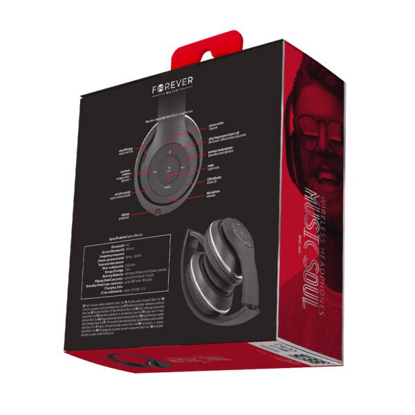 Forever Bluetooth headphones Music Soul BHS-300 black