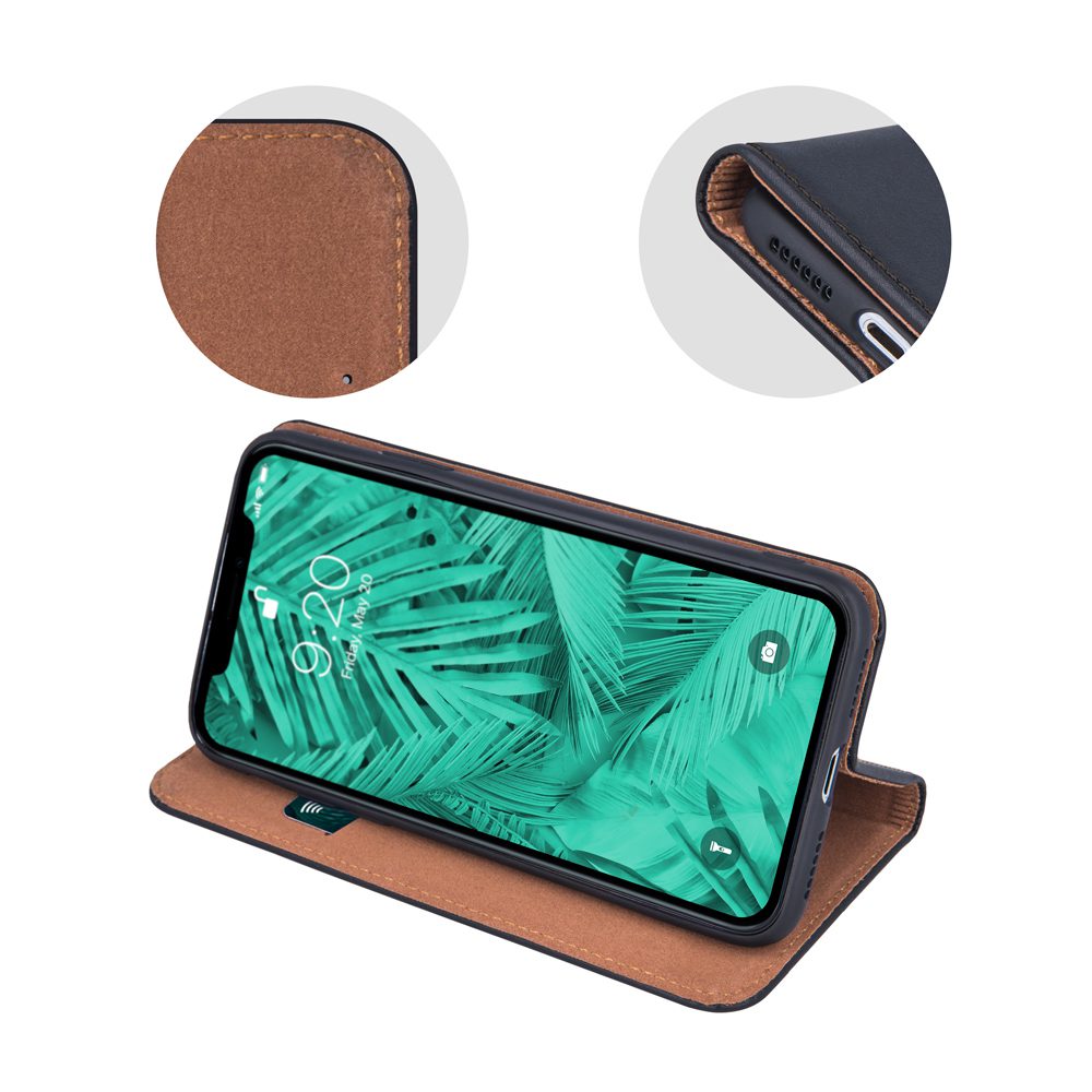 146182_oryg Genuine Leather Smart Pro for iPhone 17 Pro 6,3" black