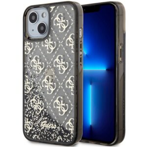 Guess Liquid Glitter 4G Transculent case for iPhone 14 - blackeng