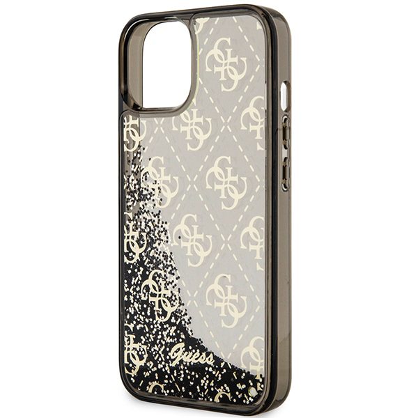148892_6 Guess Liquid Glitter 4G Transculent case for iPhone 14 - blackeng