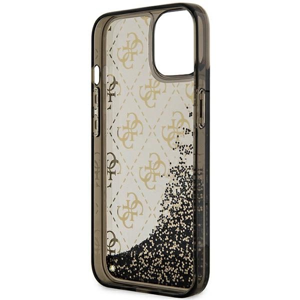 148892_7 Guess Liquid Glitter 4G Transculent case for iPhone 14 - blackeng