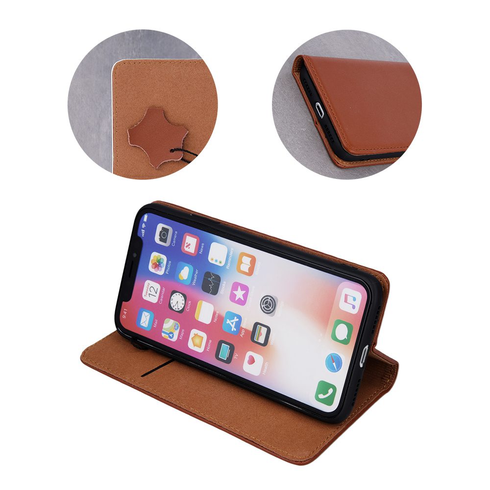 152004_oryg Genuine Leather Smart Pro for iPhone 16 Plus 6,7" brown