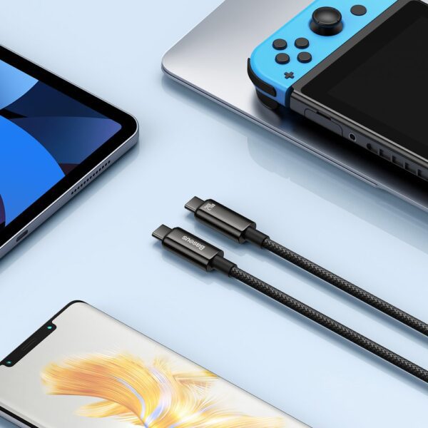 [RETURNED ITEM] Cable USB C - USB C 480Mb/s 240W 3m Baseus Tungsten Gold CAWJ040101 - blackeng