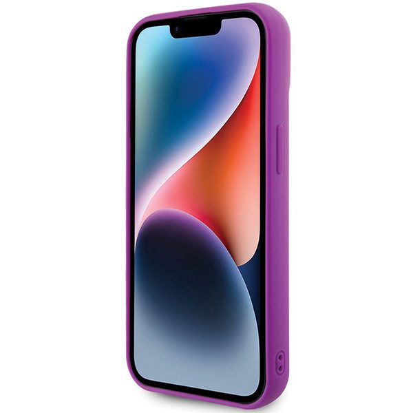 152928_5 Guess Disco Metal Script case for iPhone 15 - pinkeng