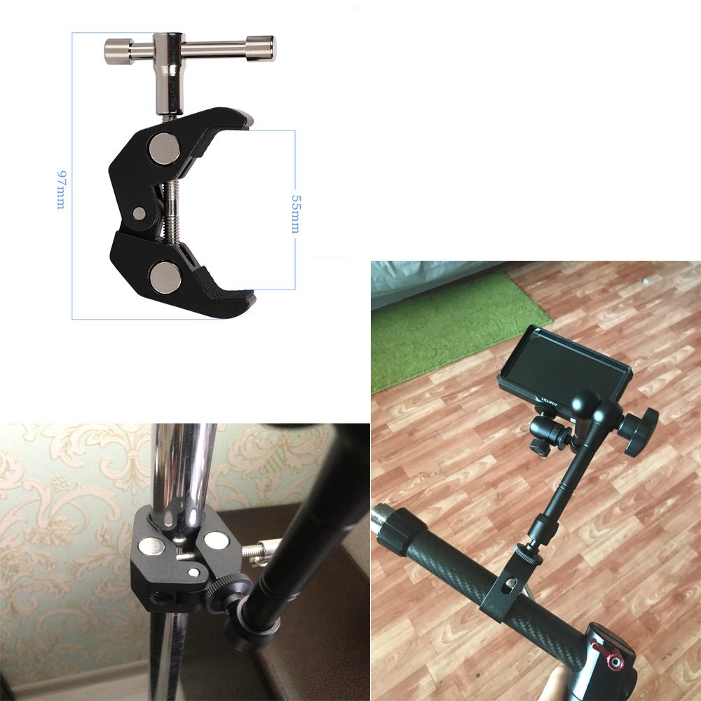 Clamp holder for camera, camera, microphoneeng