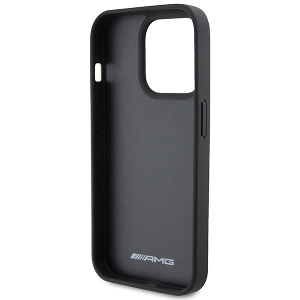 AMG Leather Debossed Lines case for iPhone 15 Pro - blackeng