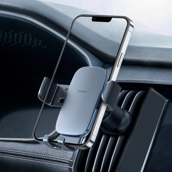 [RETURNED ITEM] Baseus Metal Age II gravitational car phone holder for ventilation grille dark gray (SUJS000013)eng
