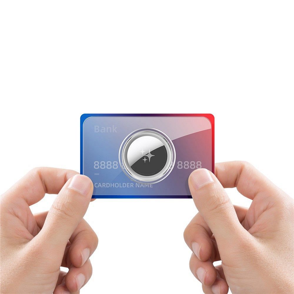 DUX DUCIS card-shaped protective case for AirTag 2 pcs transparent + black