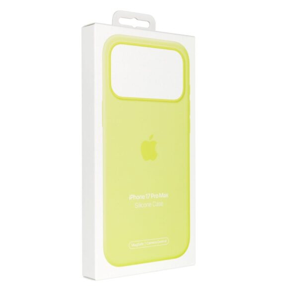 iPhone 17 Pro Max Silicone Case with MagSafe – Neon Yellow