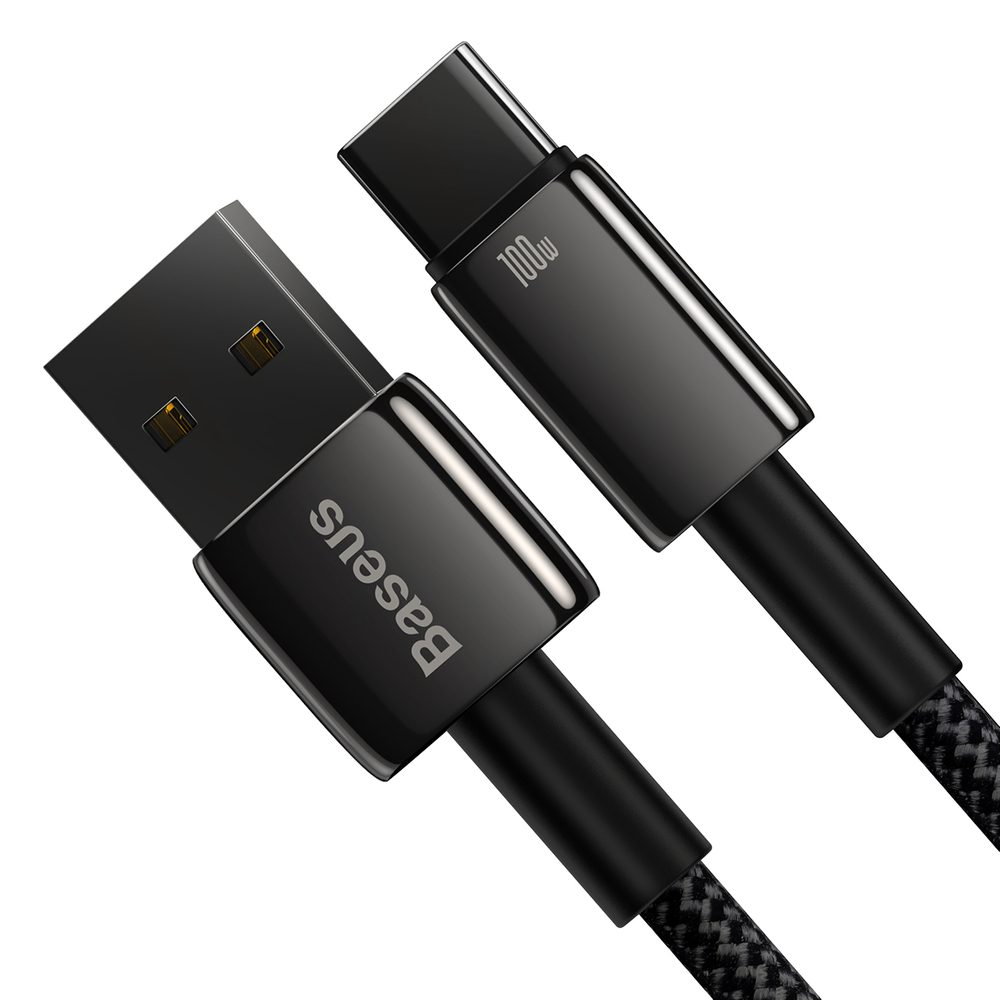 [RETURNED ITEM] Baseus Tungsten Gold cable USB-A - USB-C 480Mb/s 100W 2m black (CAWJ000101)eng