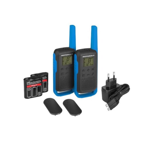 Motorola Talkabout T62 twin-pack + charger blue