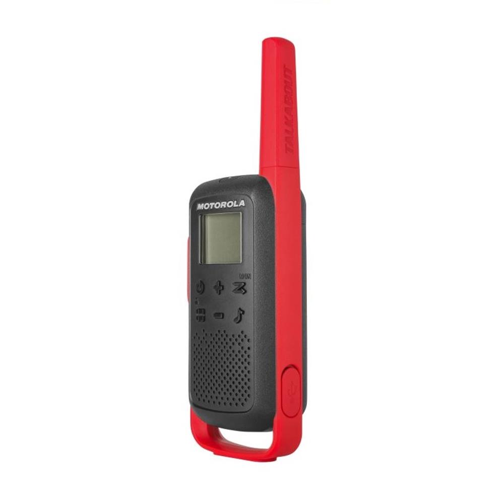 Motorola Talkabout T62 twin-pack + charger red