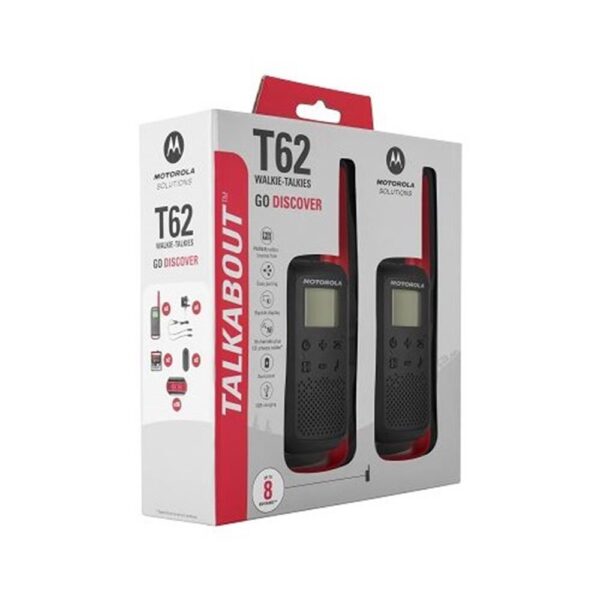 Motorola Talkabout T62 twin-pack + charger red