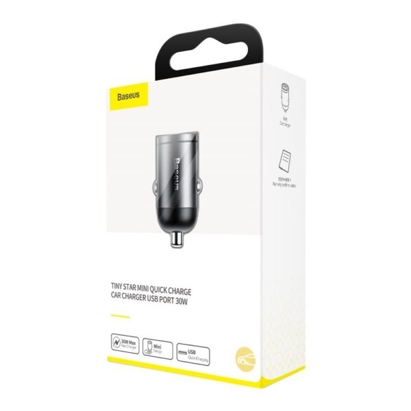 161220_oryg Baseus car charger Tiny Star Mini QC 3.0 30W 1x USB gray