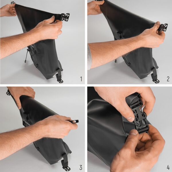 Wozinsky waterproof bicycle bag trunk pannier 25l black (WBB24BK)eng