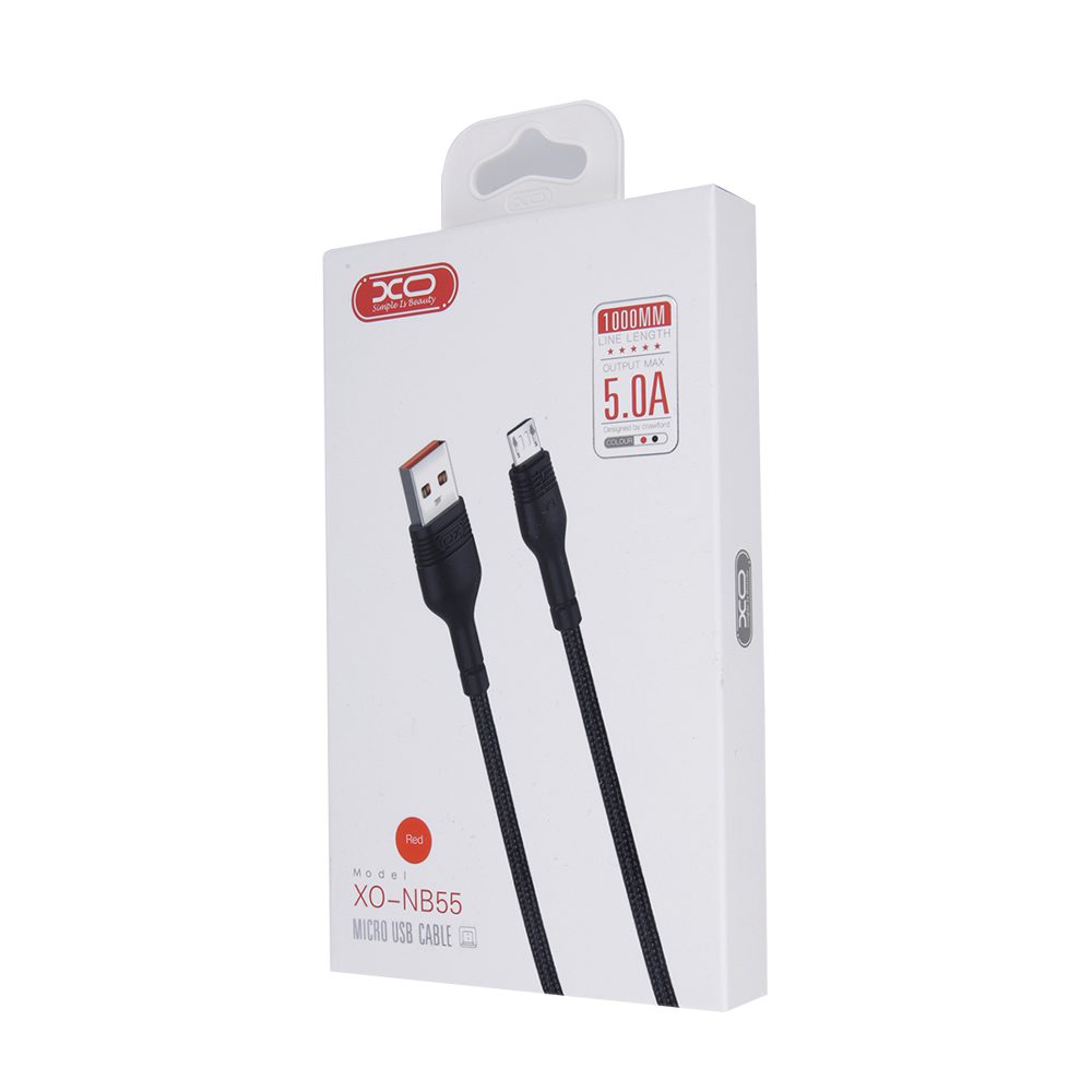 XO cable NB55 USB - microUSB 1,0 m 5A black