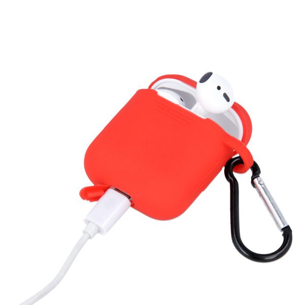 Case for Airpods / Airpods 2 red with hook