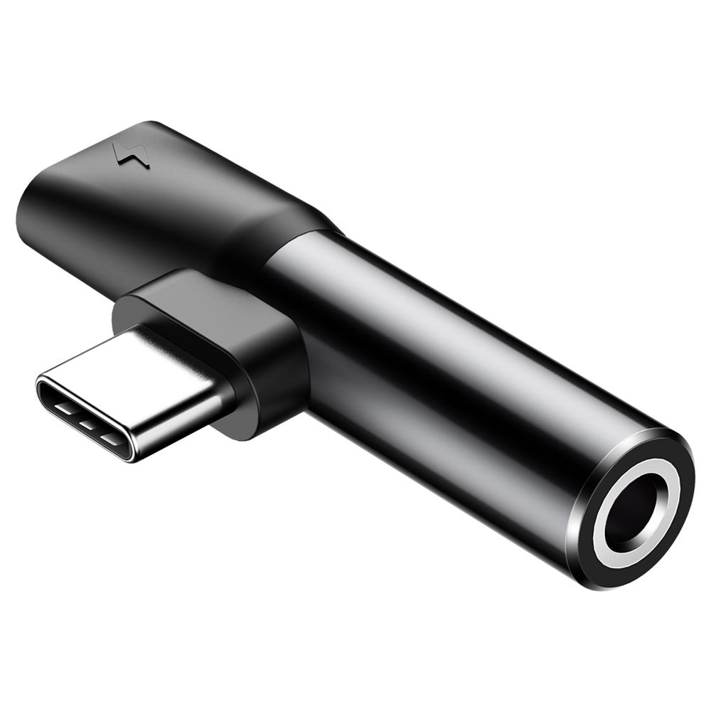 Baseus adapter L41 USB-C to USB-C - jack 3,5 mm black