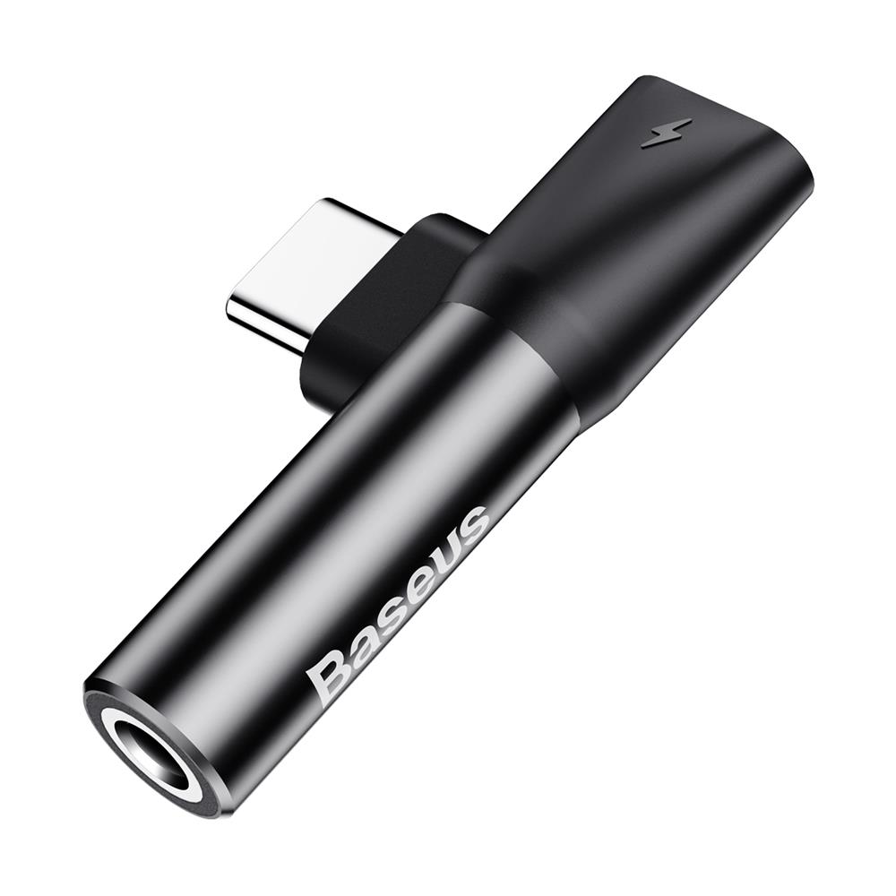 Baseus adapter L41 USB-C to USB-C - jack 3,5 mm black