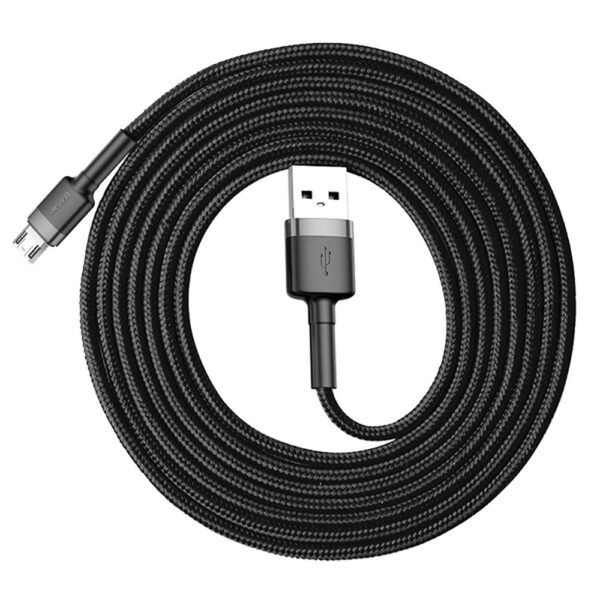 173759_oryg Baseus cable Cafule USB - microUSB 2,0 m 1,5A gray-black