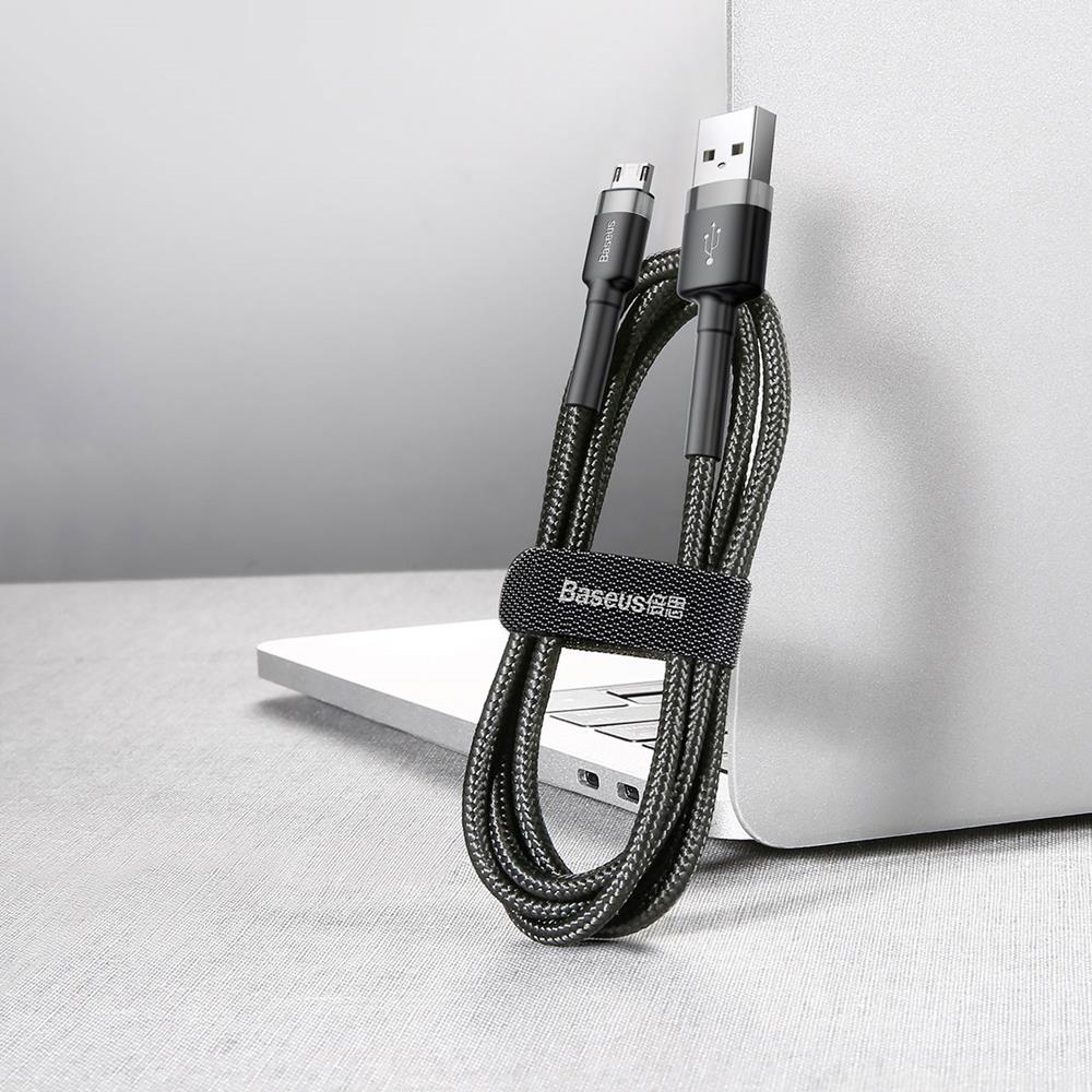 173761_oryg Baseus cable Cafule USB - microUSB 2,0 m 1,5A gray-black