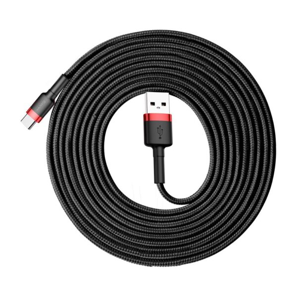 Baseus cable Cafule USB - USB-C 3,0 m 2A red-black