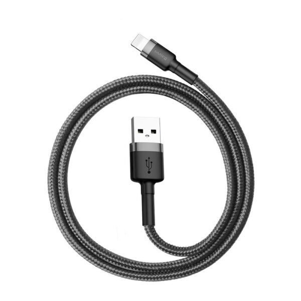 173792_oryg Baseus cable Cafule USB - Lightning 0,5 m 2,4A grey-black