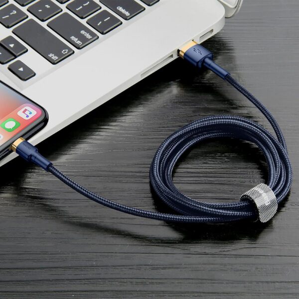 173815_oryg Baseus cable Cafule USB - Lightning 1,0 m 2,4A gold-blue