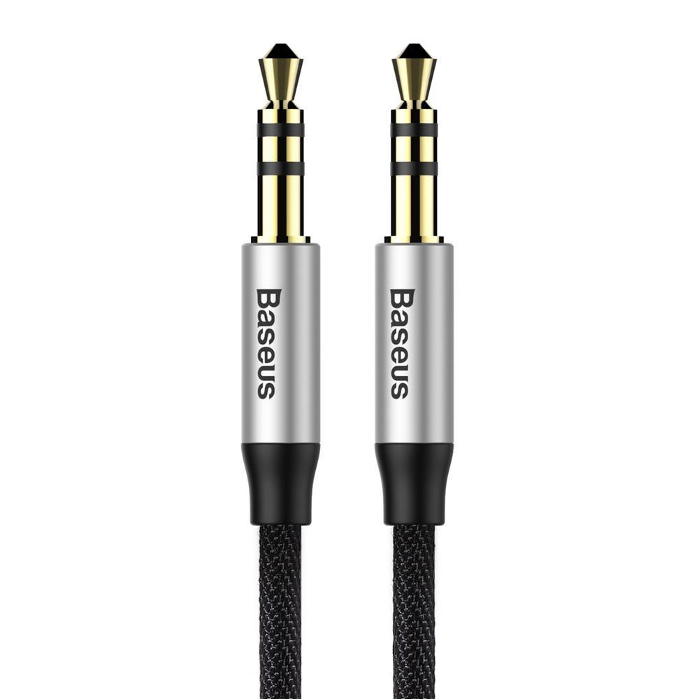 Baseus cable audio Yiven M30 jack 3,5 mm - jack 3,5 mm 1,0 m silver-black