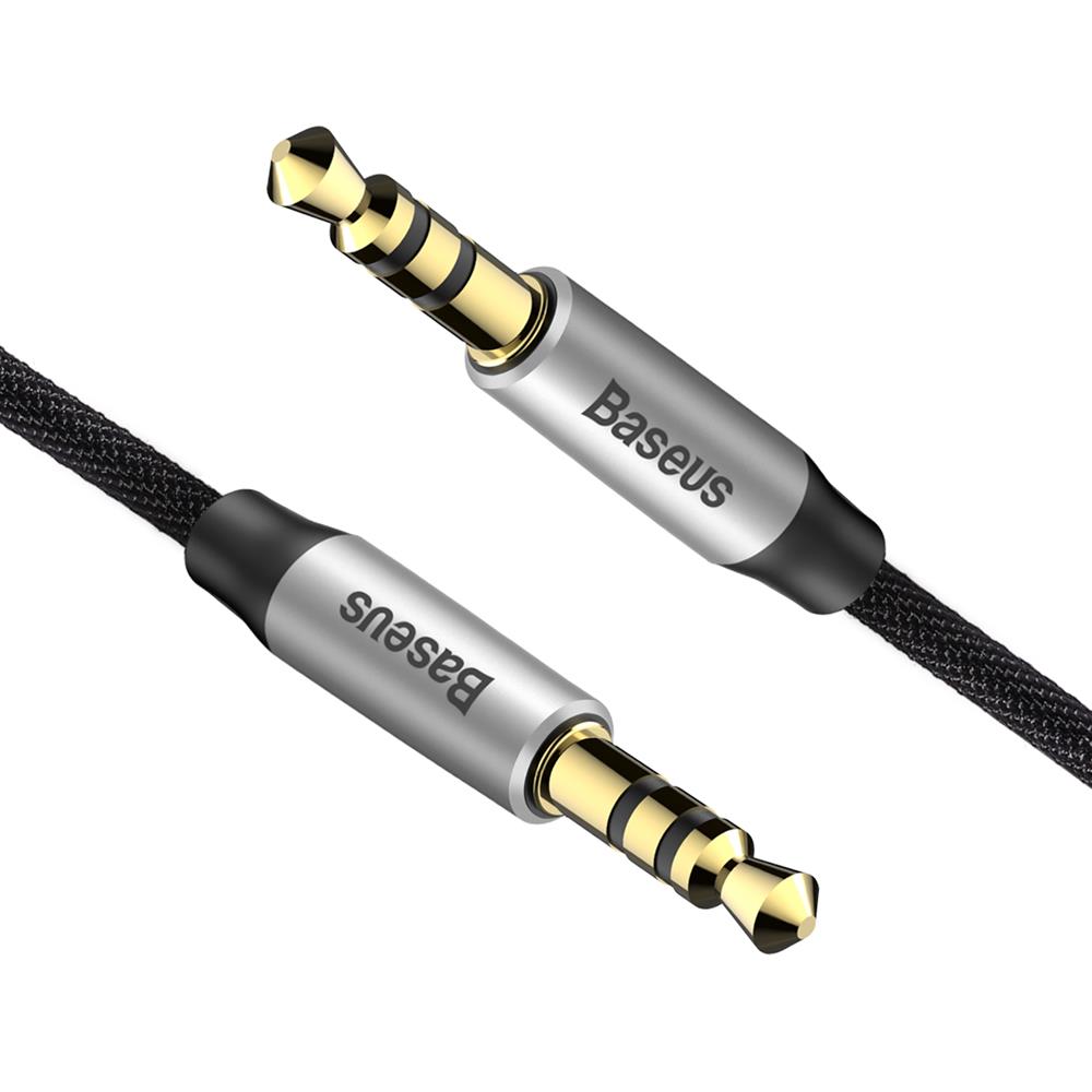 Baseus cable audio Yiven M30 jack 3,5 mm - jack 3,5 mm 1,0 m silver-black