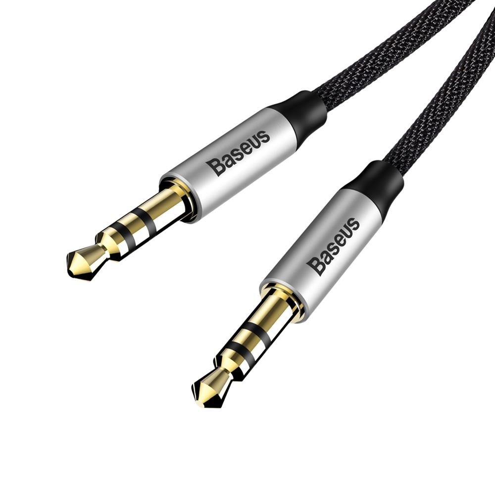 Baseus cable audio Yiven M30 jack 3,5 mm - jack 3,5 mm 1,0 m silver-black