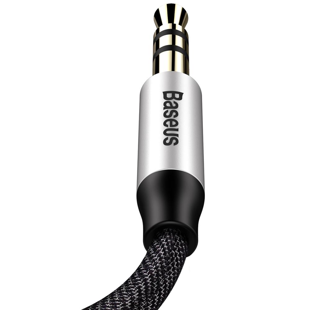 Baseus cable audio Yiven M30 jack 3,5 mm - jack 3,5 mm 1,0 m silver-black