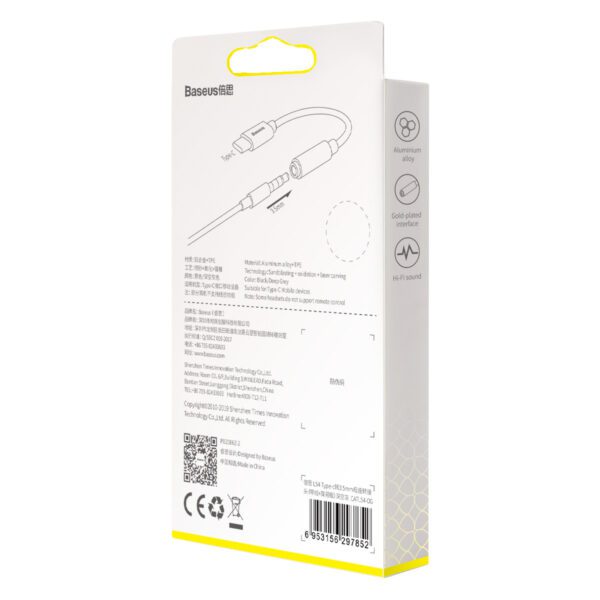 Baseus adapter L54 USB-C to jack 3,5 mm dark gray