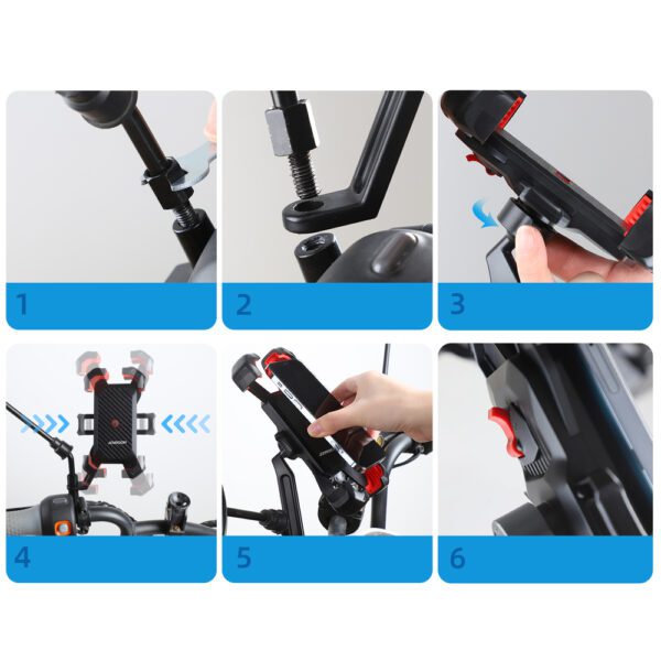 Joyroom motorcycle phone holder black (JR-ZS288-m)eng