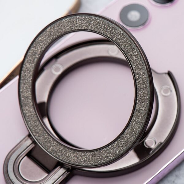 17653e5ce8158235fbad44d0e683748b Phone stand CIRCLE GLITTER - stick-on - black