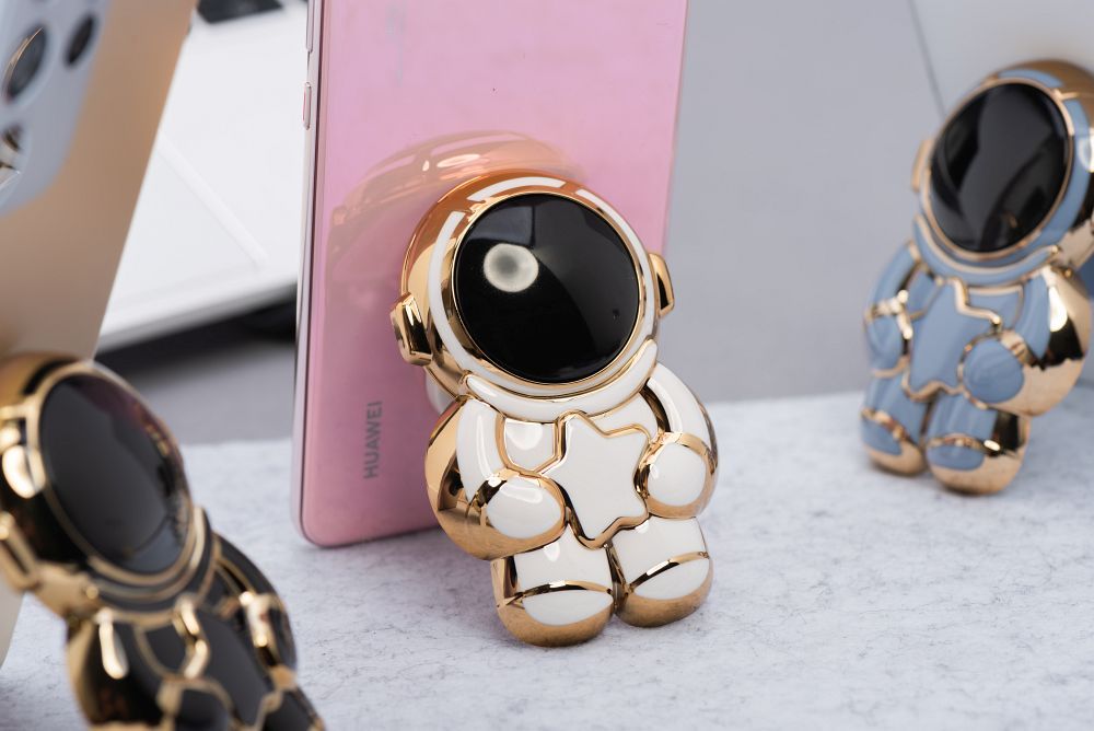 Phone stand ASTRONAUT - stick-on - white