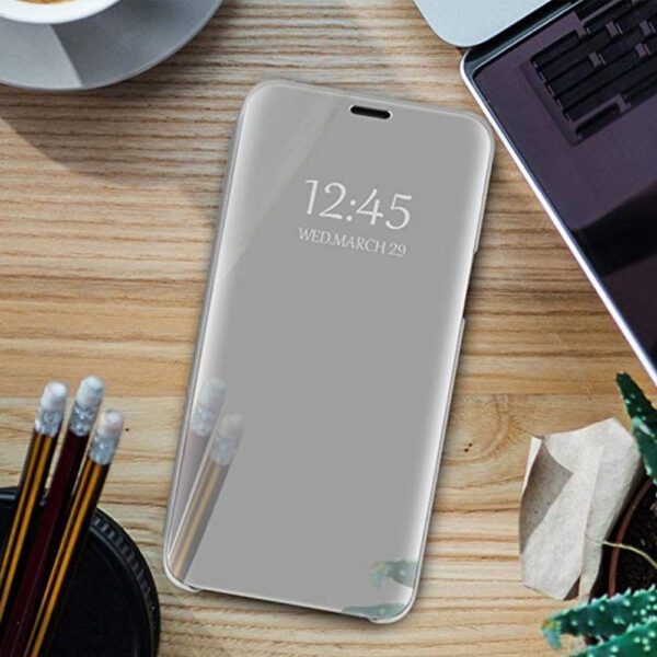 177080_oryg Smart Clear View case for Samsung Galaxy A14 4G / A14 5G silver